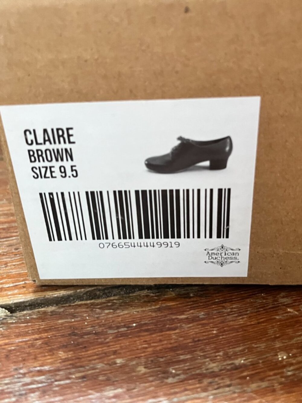 American Duchess Claire Brown Heeled Oxford Shoes Size 9.5 - Picture 5 of 6